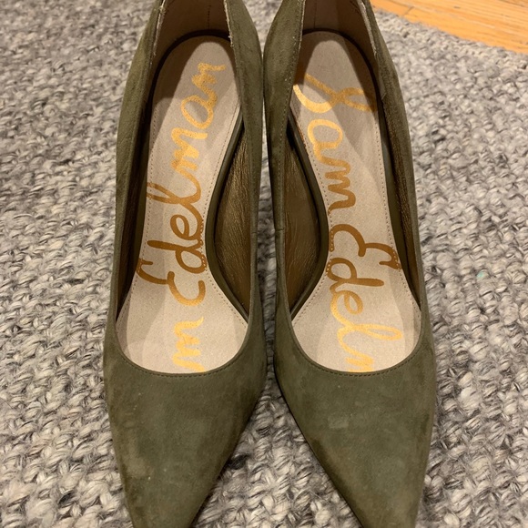 Sam Edelman Shoes - Sam Edelman forest green suede pumps